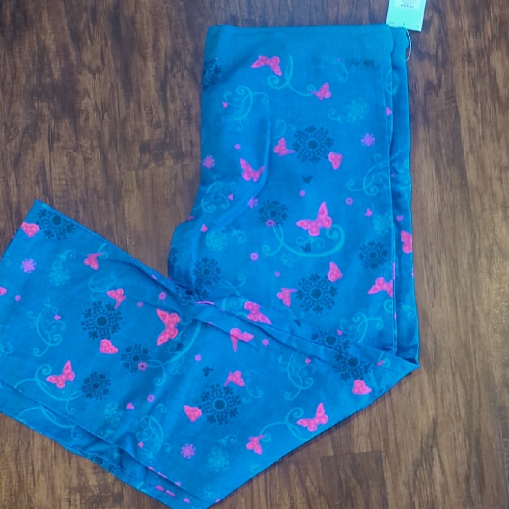 Women's Pajama Pants By So Size Large New With Tags Navy And Butterfly